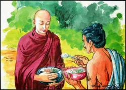 Tiền công đức và việc khất thực